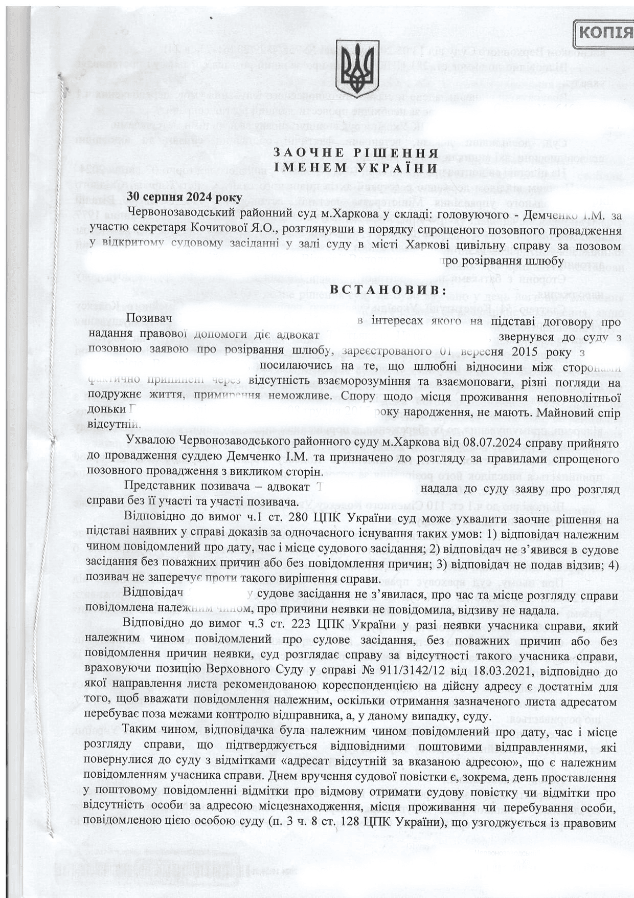 Court Decision: Translation & Apostille | Etalon - document example №1