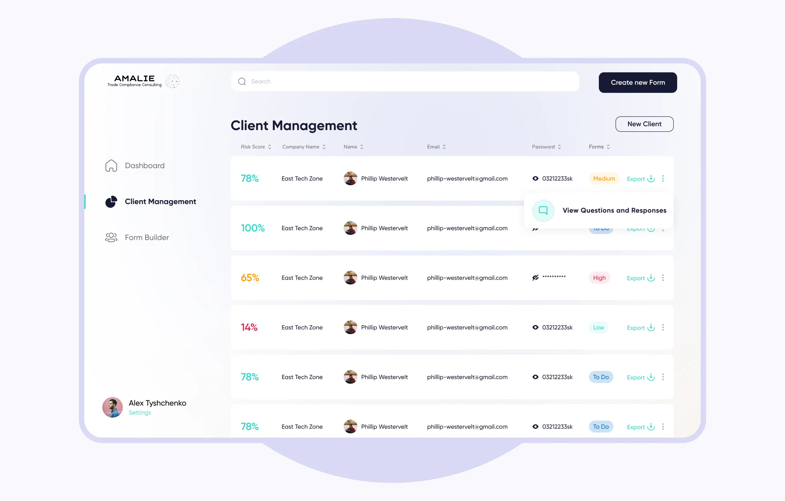 Risk Assessment Software Development