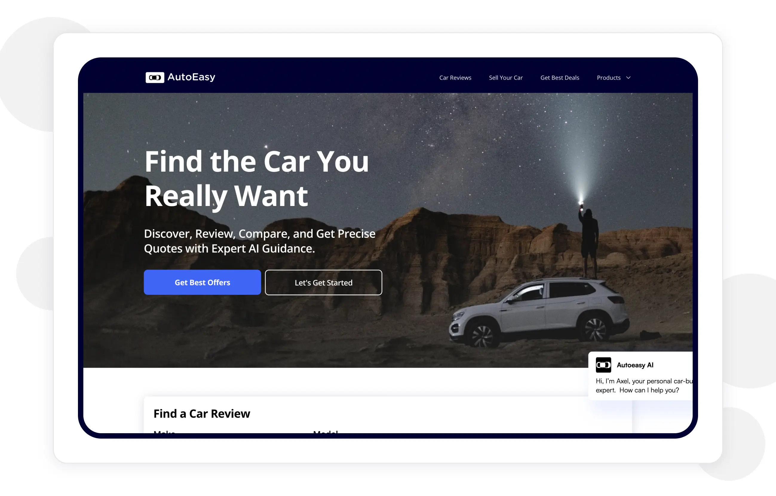 Project AI-Powered Car Shopping Website Development